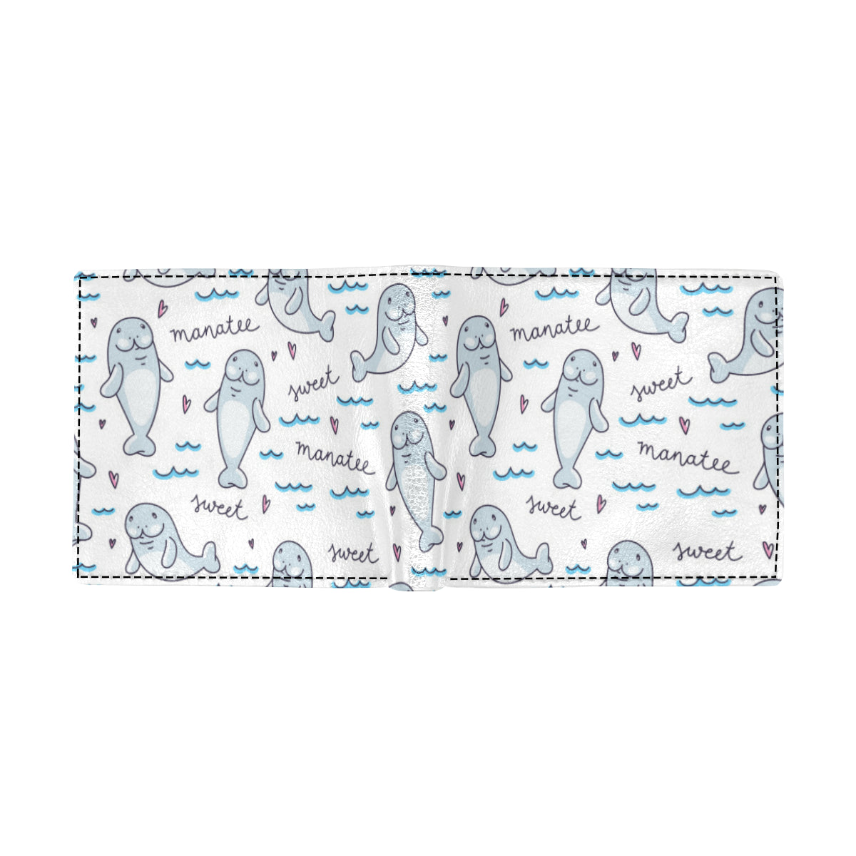 Manatee Baby Pattern Print Design 03 Men's ID Card Wallet