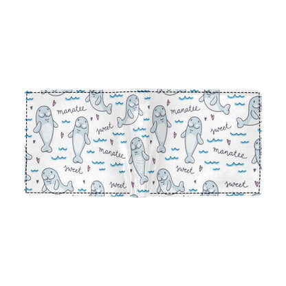 Manatee Baby Pattern Print Design 03 Men's ID Card Wallet