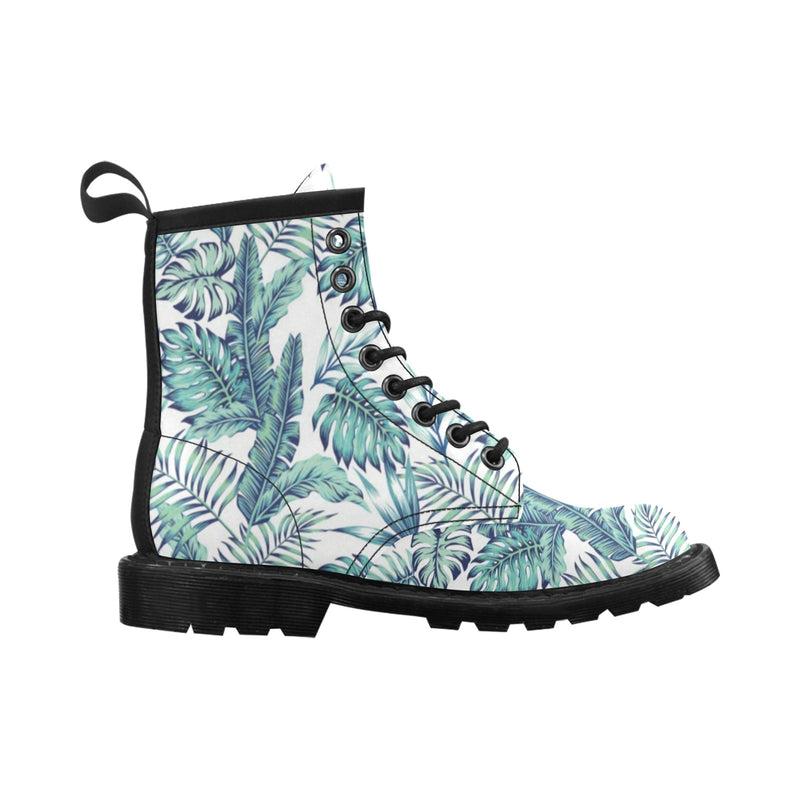 Pattern Tropical Palm Leaves Women's Boots