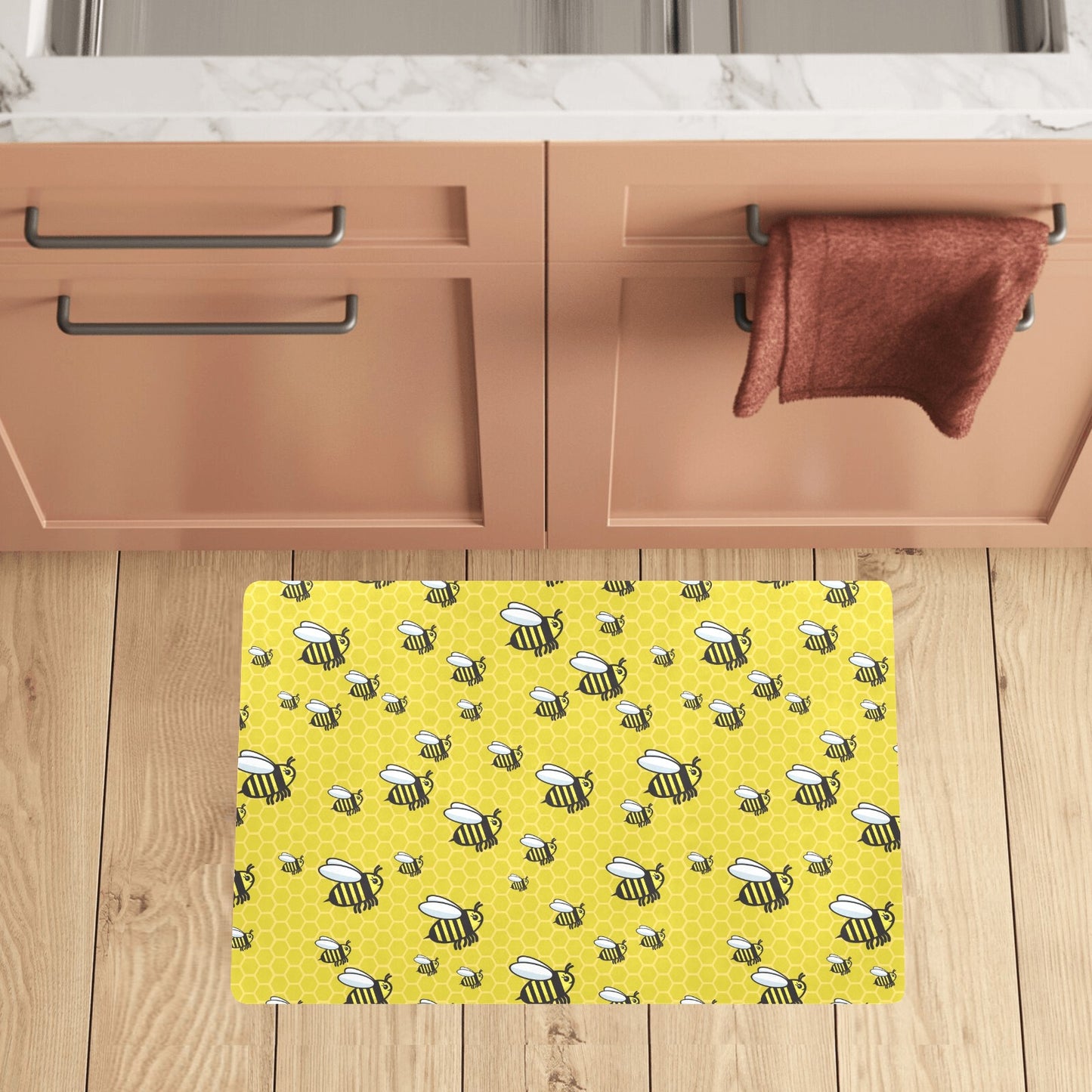 Bee Cute Print Design LKS308 Kitchen Mat