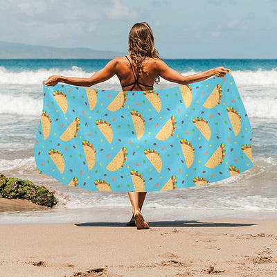 Taco Print Design LKS303 Beach Towel 32" x 71"