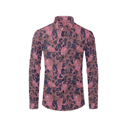 Octopus Pattern Print Design A03 Men's Long Sleeve Shirt