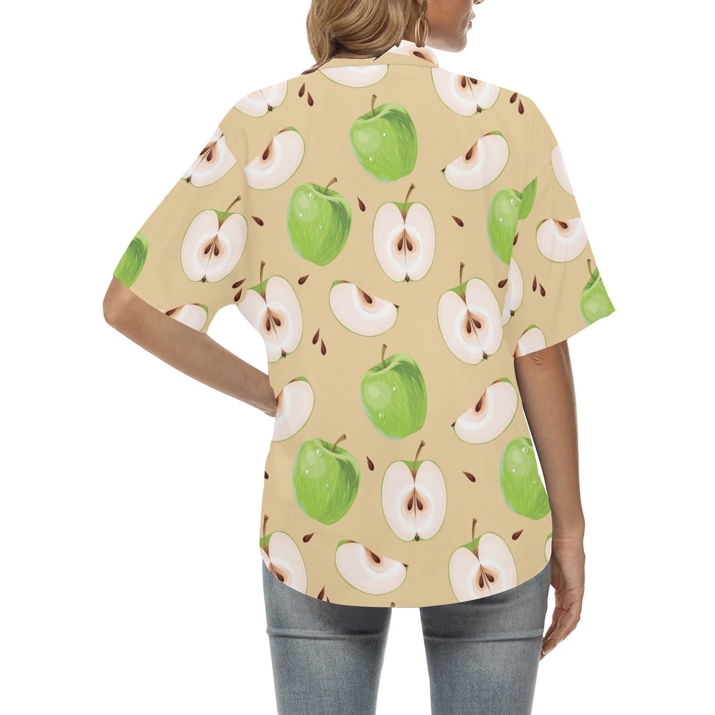Apple Pattern Print Design AP07 Women's Hawaiian Shirt