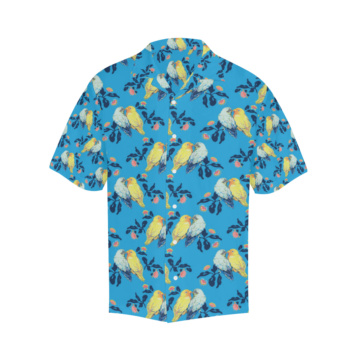 Lovebird Pattern Print Design 03 Men's Hawaiian Shirt