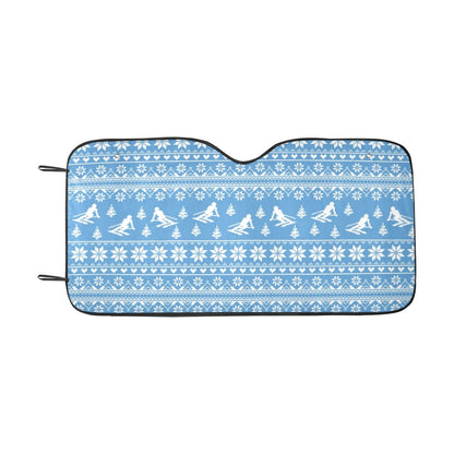 Ski Knit Pattern Print Design LKS302 Car front Windshield Sun Shade