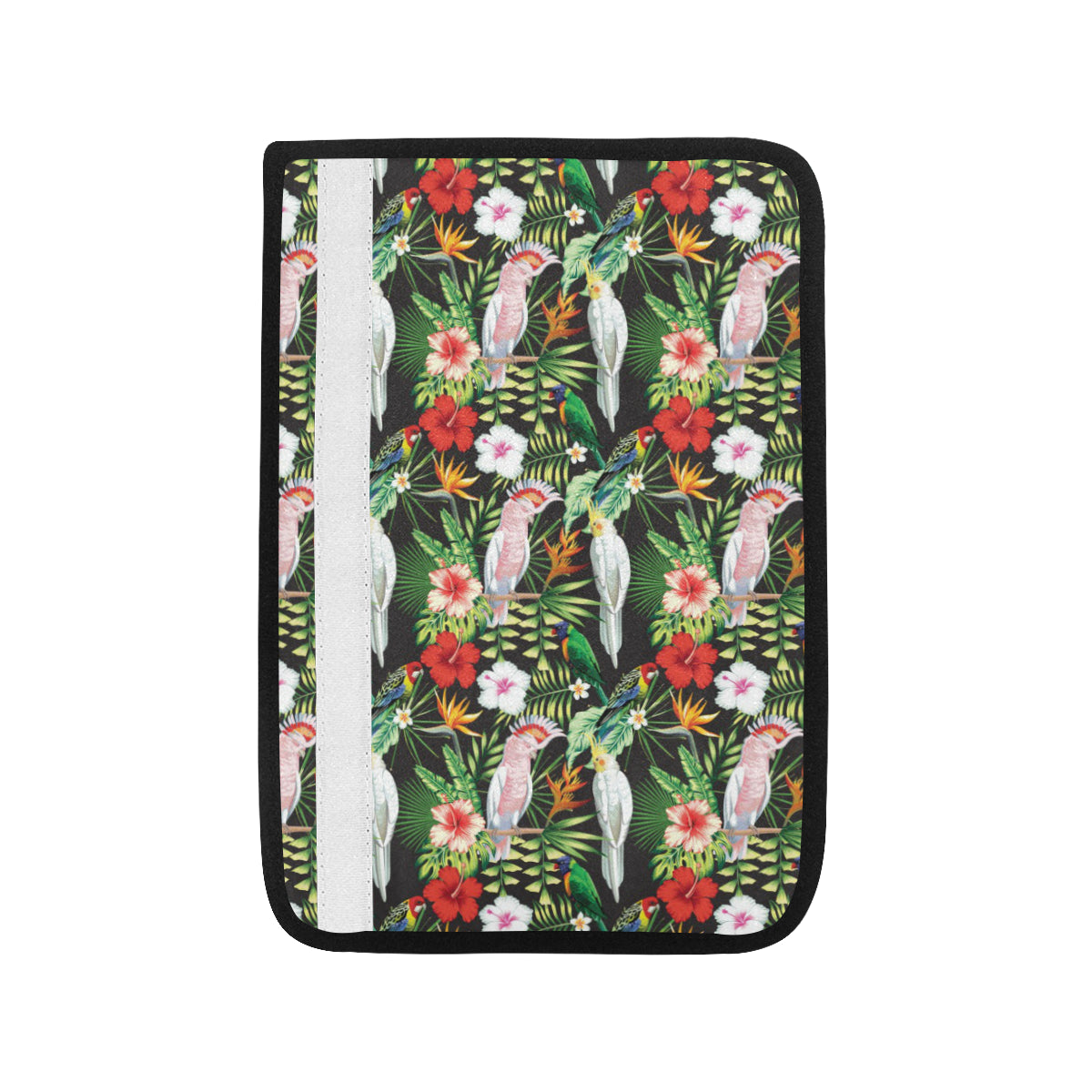 Tropical Flower Pattern Print Design TF03 Car Seat Belt Cover