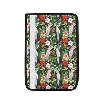 Tropical Flower Pattern Print Design TF03 Car Seat Belt Cover