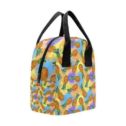 Pineapple Pattern Print Design PP09 Insulated Lunch Bag
