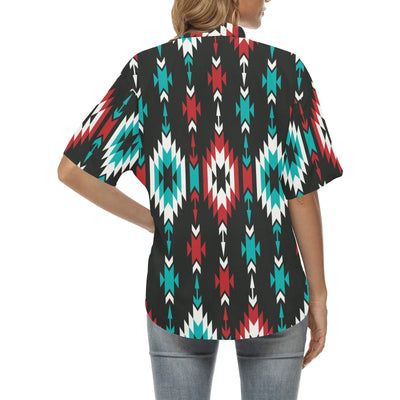 Native Pattern Print Design A08 Women's Hawaiian Shirt