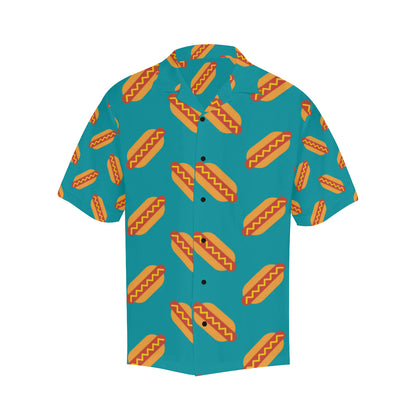 Hot Dog Pattern Print Design 03 Men's Hawaiian Shirt