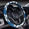 Plumeria Pattern Print Design PM015 Steering Wheel Cover with Elastic Edge