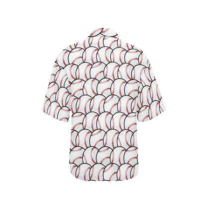 Baseball Pattern Women's Hawaiian Shirt