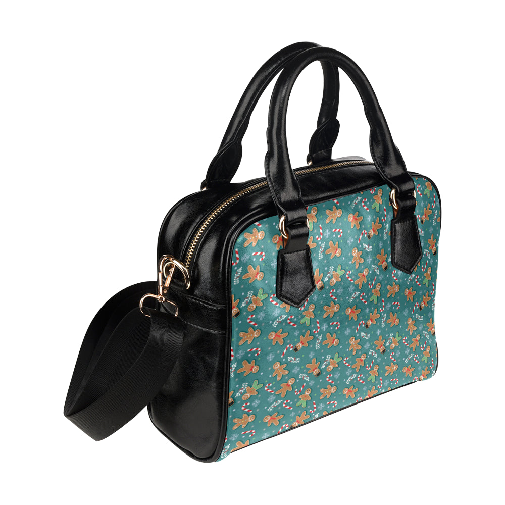 Gingerbread Pattern Print Design 05 Shoulder Handbag
