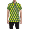 Durian Pattern Print Design DR01 Men's Short Sleeve Button Up Shirt