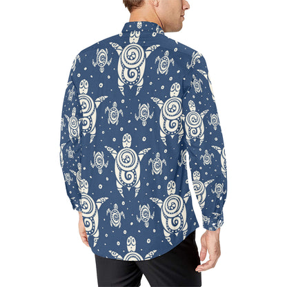 Sea Turtle Tribal Men's Long Sleeve Shirt