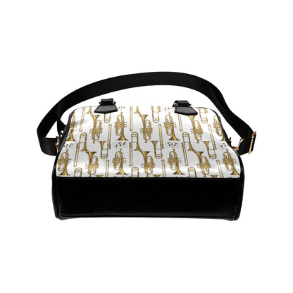 Trombone Pattern Print Design 04 Shoulder Handbag