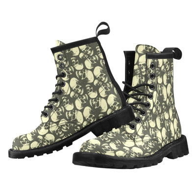 Skull Print Design LKS302 Women's Boots