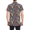 Paisley Boho Pattern Print Design A03 Men's Short Sleeve Button Up Shirt