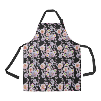 Dahlia Pattern Print Design DH012 Apron with Pocket