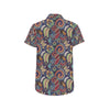 Paisley Boho Pattern Print Design A03 Men's Short Sleeve Button Up Shirt