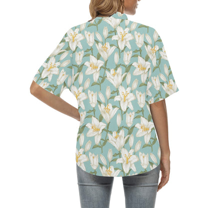 Lily Pattern Print Design LY09 Women's Hawaiian Shirt