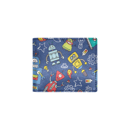 Robot Pattern Print Design A03 Men's ID Card Wallet