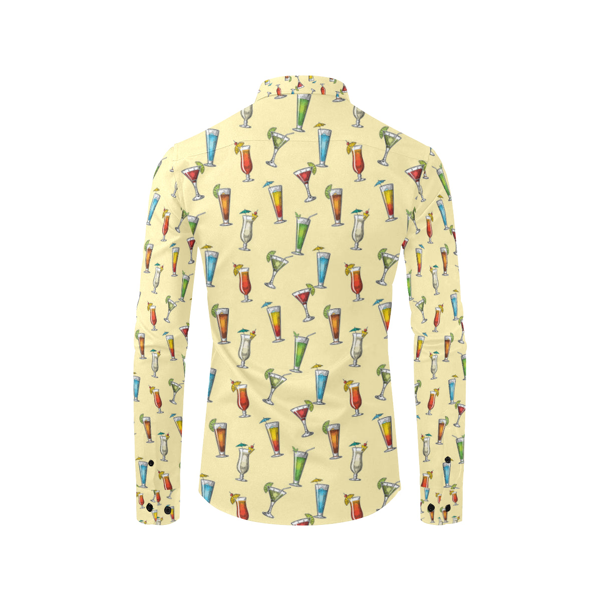 Cocktail Pattern Print Design 02 Men's Long Sleeve Shirt