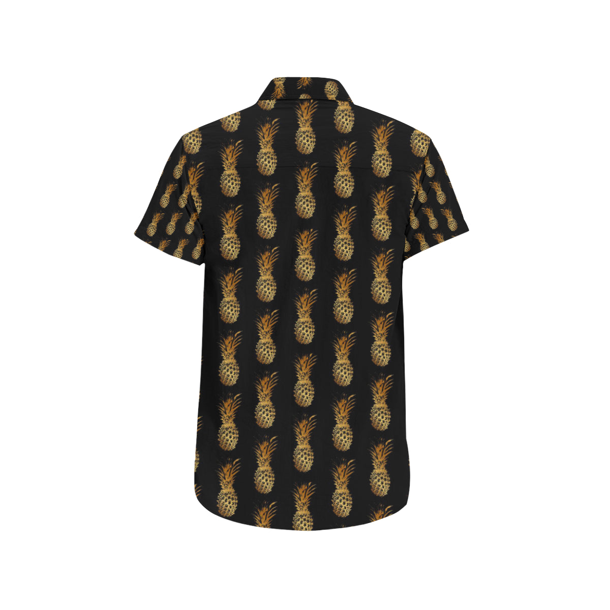 Pineapple Pattern Print Design A02 Men's Short Sleeve Button Up Shirt
