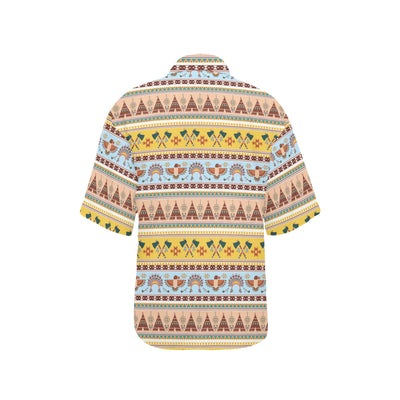 Native American Pattern Design Print Women's Hawaiian Shirt