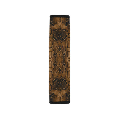 Snake Skin Brown Print Car Seat Belt Cover