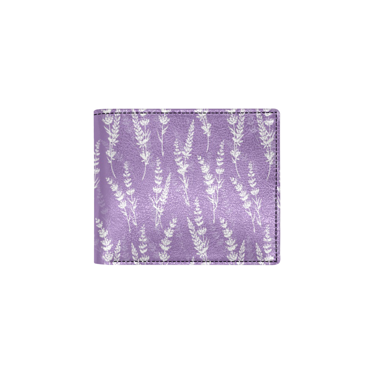 Lavender Pattern Print Design LV08 Men's ID Card Wallet