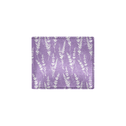 Lavender Pattern Print Design LV08 Men's ID Card Wallet