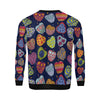 Apple Pattern Print Design AP05 Men Long Sleeve Sweatshirt