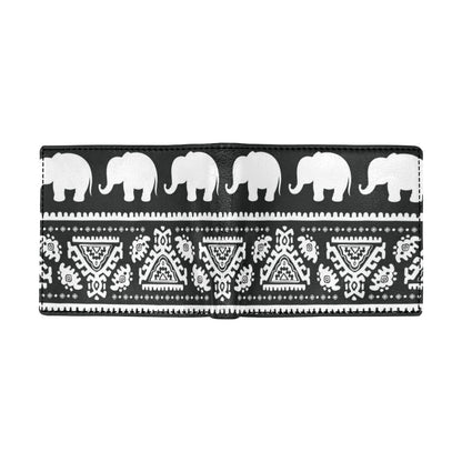Elephant Pattern Men's ID Card Wallet