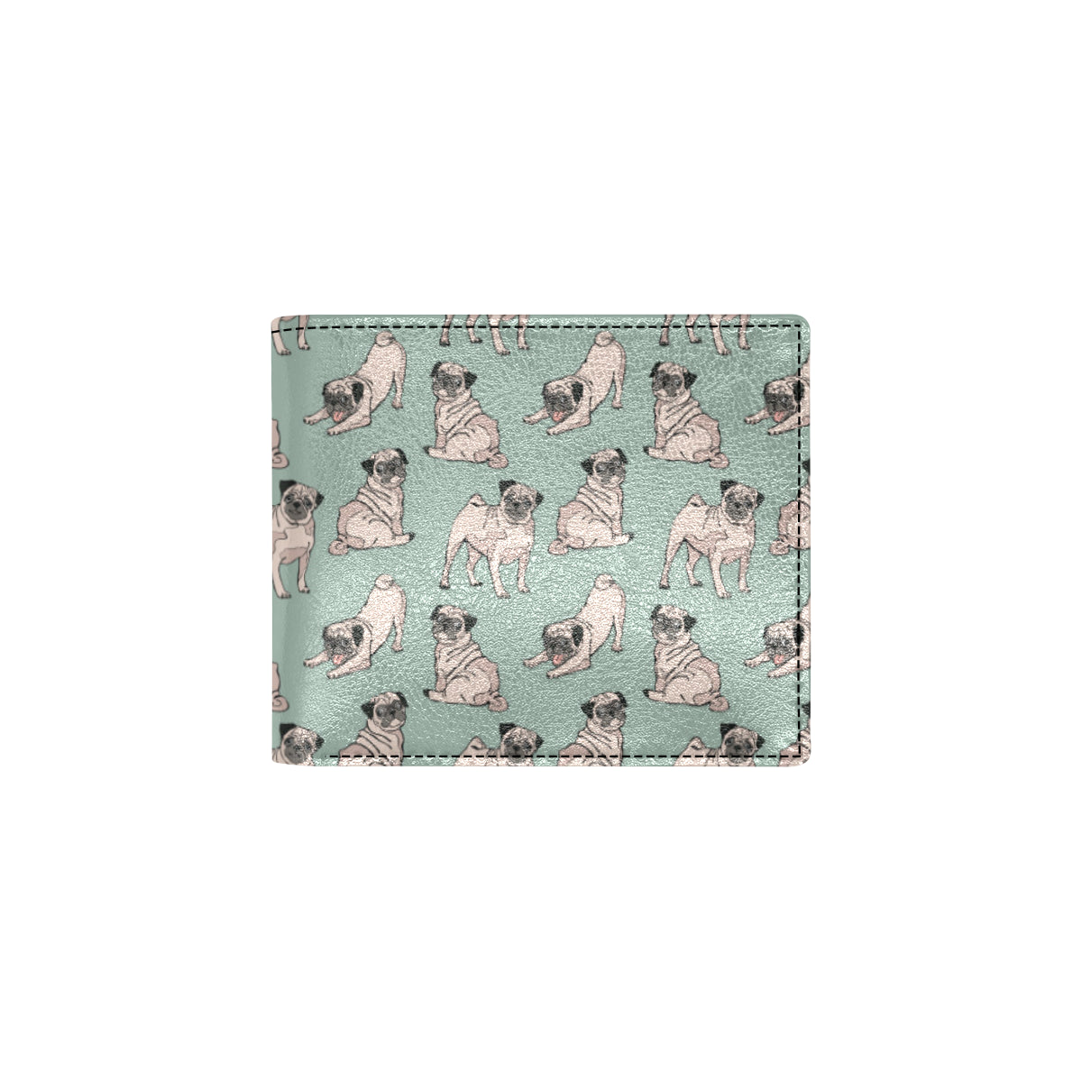 Pug Pattern Print Design A01 Men's ID Card Wallet