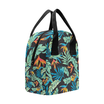 Tropical Palm Leaves Hawaiian Flower Insulated Lunch Bag