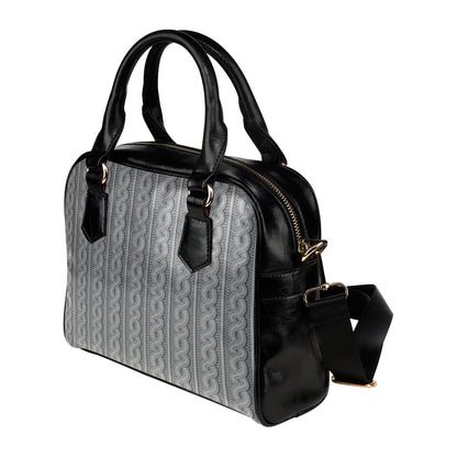 Cable Knit Pattern Print Design 01 Shoulder Handbag