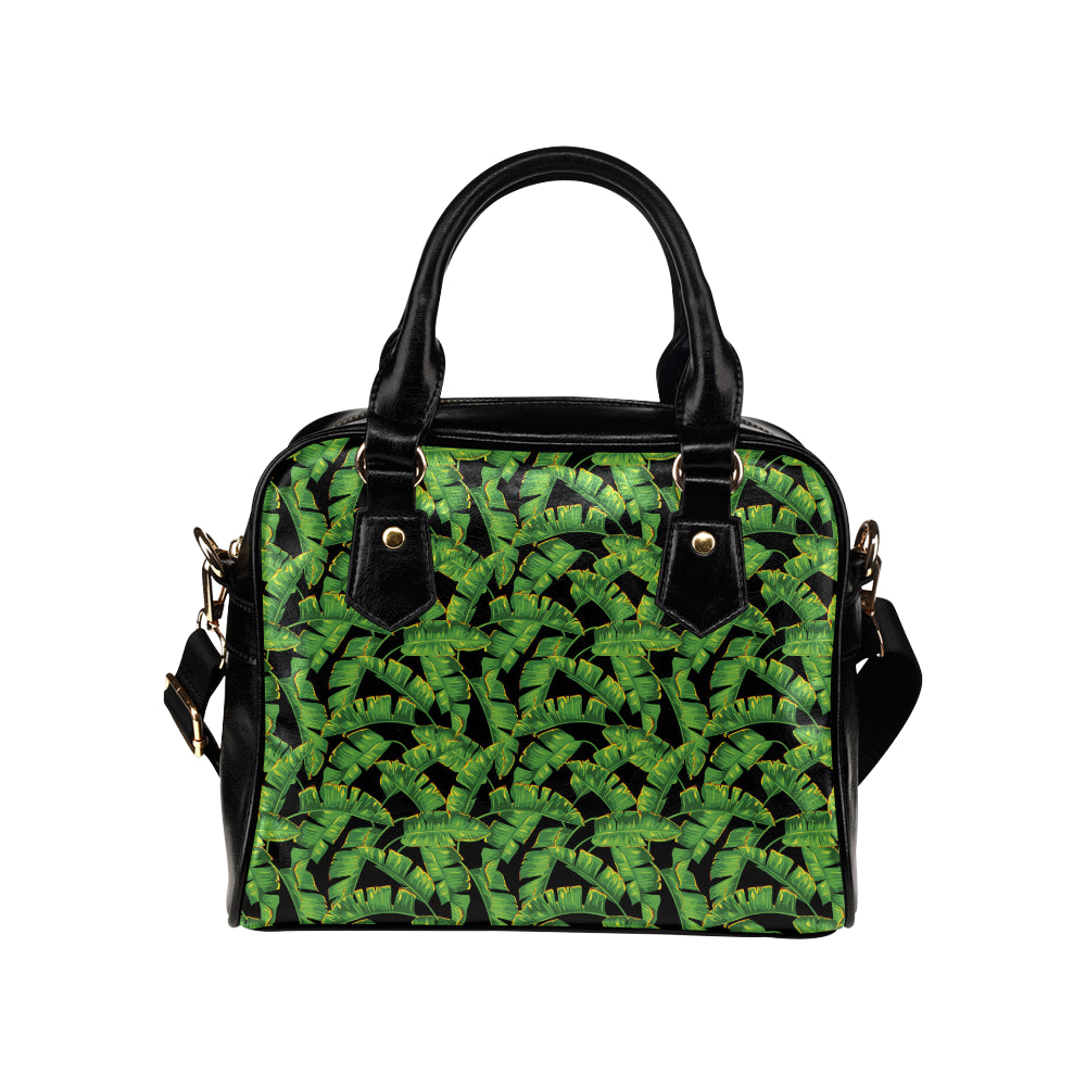 Banana Leaf Pattern Print Design 03 Shoulder Handbag