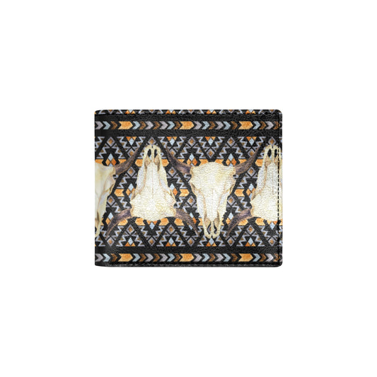 Buffalo Head Pattern Print Design 03 Men's ID Card Wallet