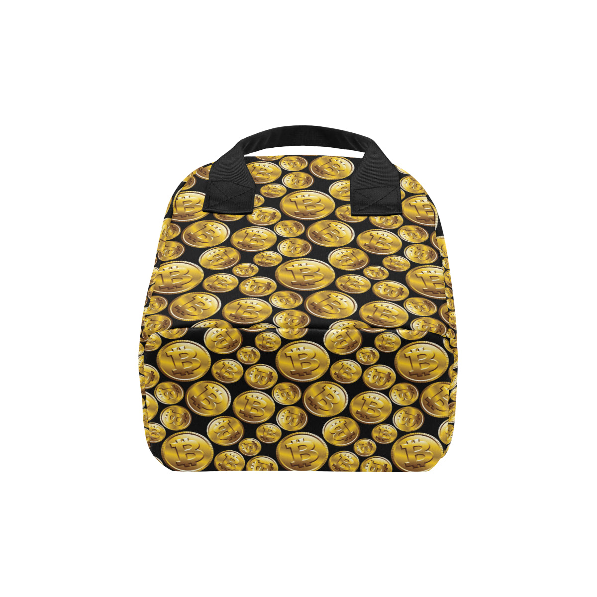 Bitcoin Pattern Print Design DO05 Insulated Lunch Bag