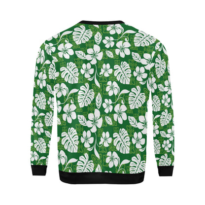 Hawaiian Themed Pattern Print Design H016 Men Long Sleeve Sweatshirt