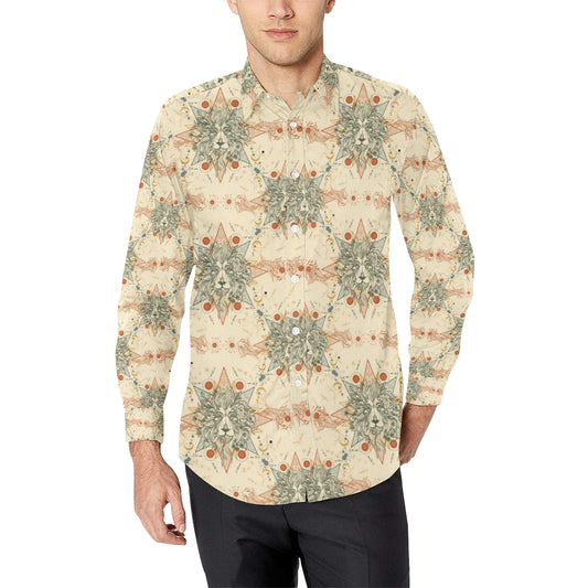 Leo Pattern Print Design 02 Men's Long Sleeve Shirt