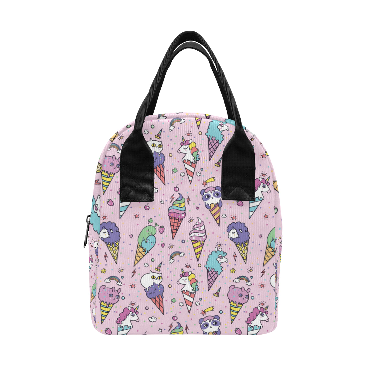 Ice Cream Pattern Print Design IC05 Insulated Lunch Bag