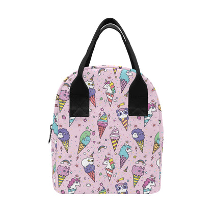 Ice Cream Pattern Print Design IC05 Insulated Lunch Bag