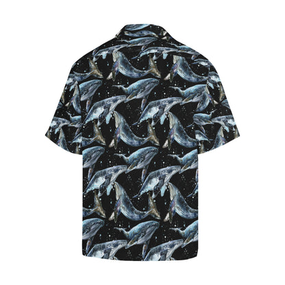 Humpback Whale Pattern Print Design 01 Men's Hawaiian Shirt