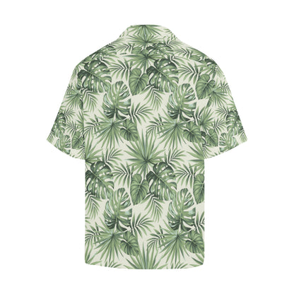 Palm Leaf Pattern Print Design A02 Men's Hawaiian Shirt