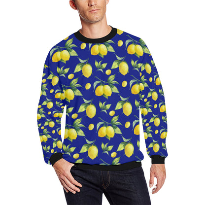 Lemon Pattern Print Design LM06 Men Long Sleeve Sweatshirt