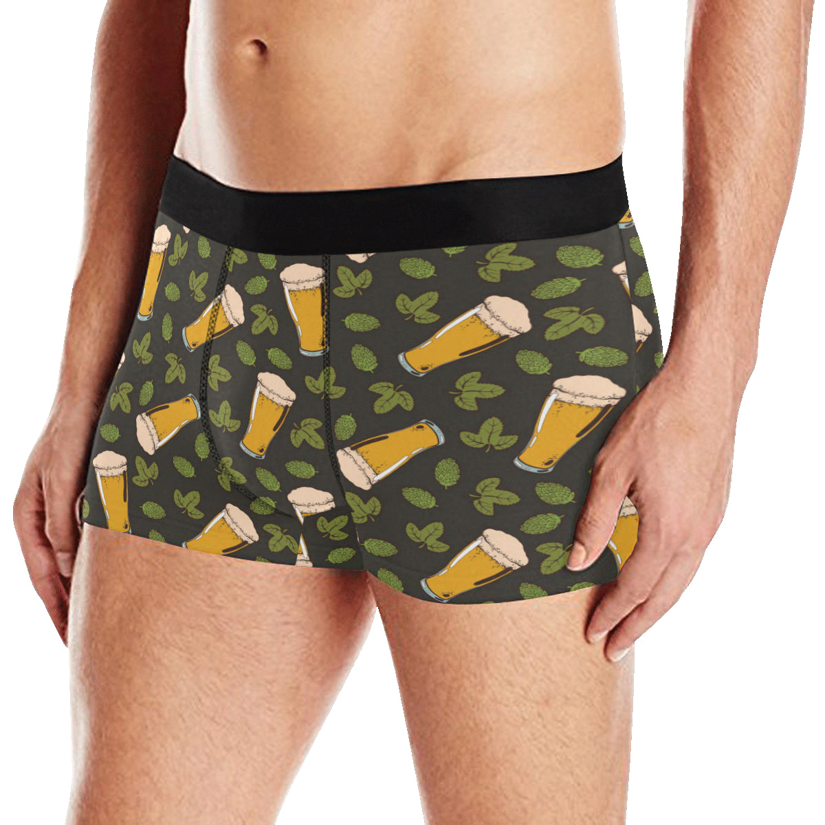 Beer Iris Pattern Print Design 02 Men's Boxer Briefs