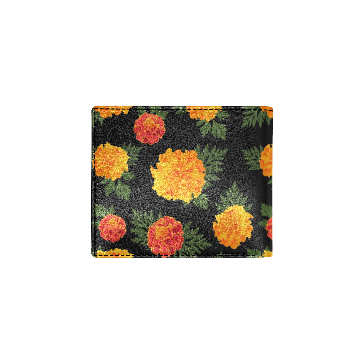 Marigold Pattern Print Design MR05 Men's ID Card Wallet