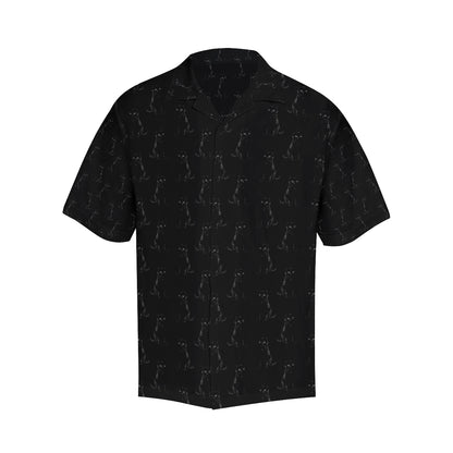 Black Cat Pattern Print Design 03 Men's Hawaiian Shirt